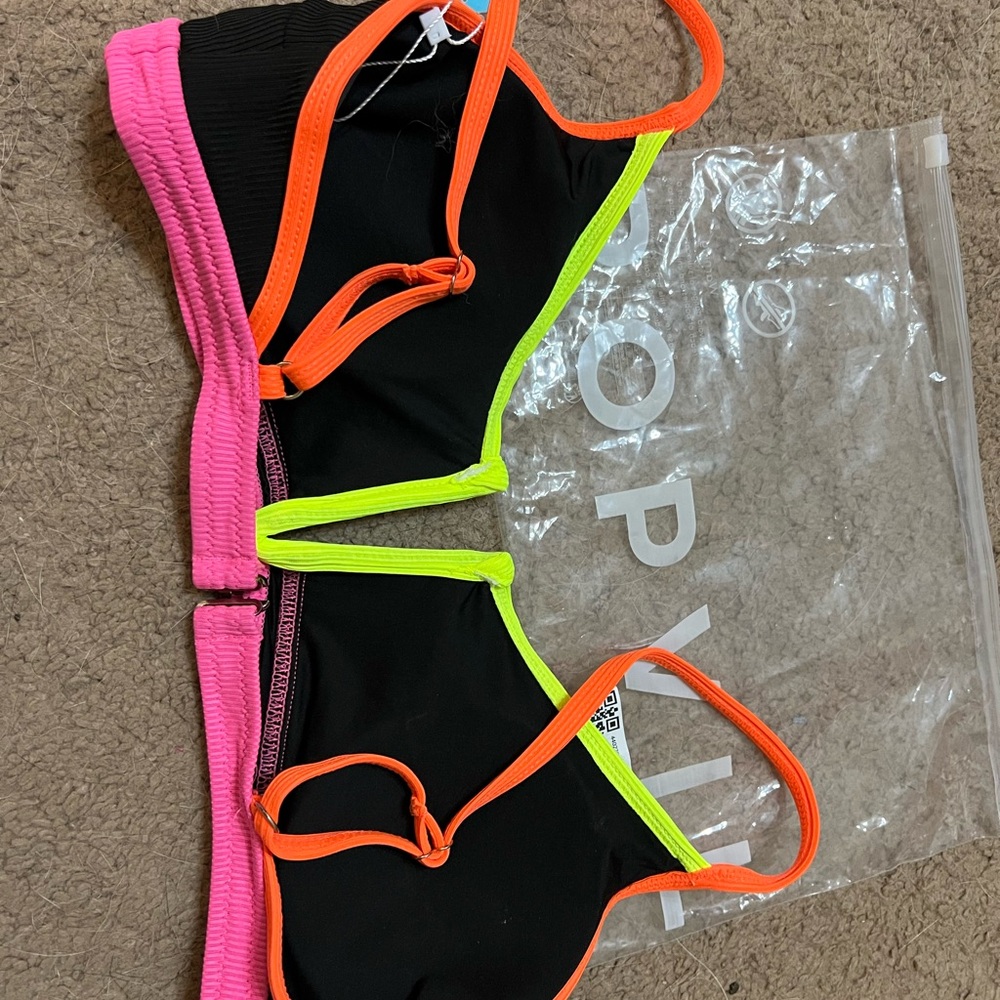 Neon Trim Bikini Top
